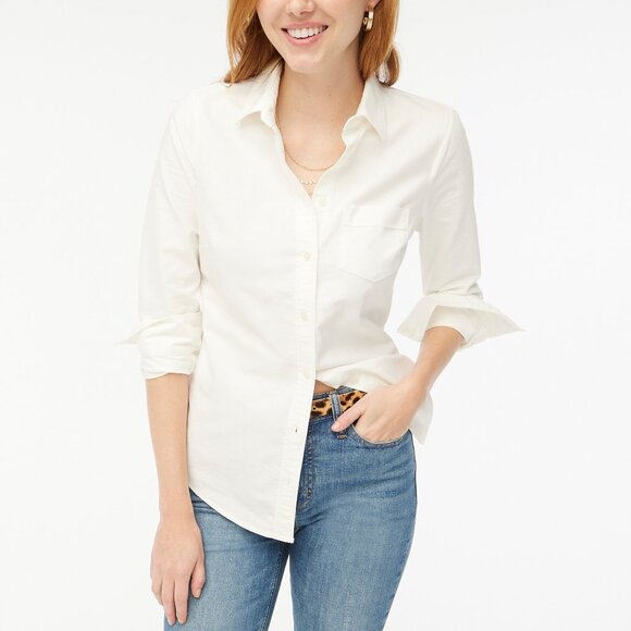 NWT J.Crew Factory Button-up Oxford Shirt in Signature Fit - Picture 3 of 4